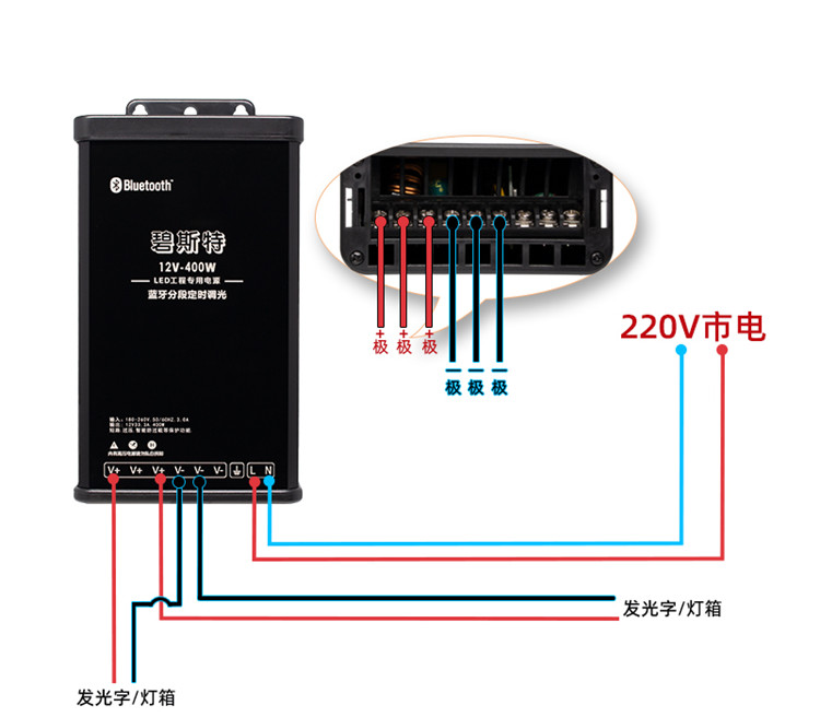 led調(diào)光電源接線(xiàn)圖
